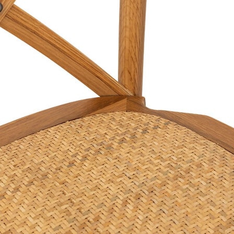 Scaun bar Isak, lemn, ratan, H.110 cm, 207322A