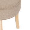 Taburet Adriel, lemn, poliester bej, D.35 cm, 121361T