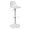 Scaun bar ajustabil Aiko, metal si poliuretan, alb, H.105 cm, 179171A