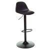 Scaun bar ajustabil Aiko, metal si poliuretan, negru, H.103 cm, 179171C