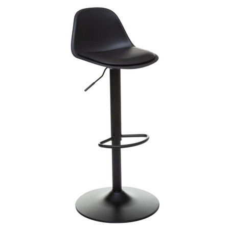 Scaun bar ajustabil Aiko, metal si poliuretan, negru, H.103 cm, 179171C