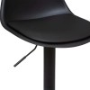 Scaun bar ajustabil Aiko, metal si poliuretan, negru, H.103 cm, 179171C