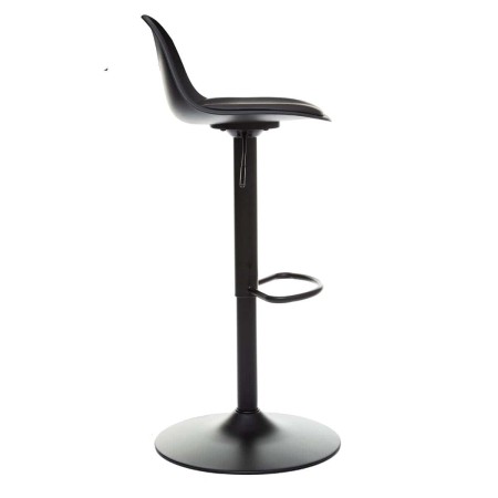 Scaun bar ajustabil Aiko, metal si poliuretan, negru, H.103 cm, 179171C