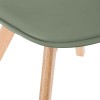 Scaun Baya, picioare din lemn de fag, poliuretan, verde khaki, H.81 cm, 157166D