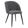 Scaun dining Celeste, metal, poliester gri, H.80 cm, 184912A