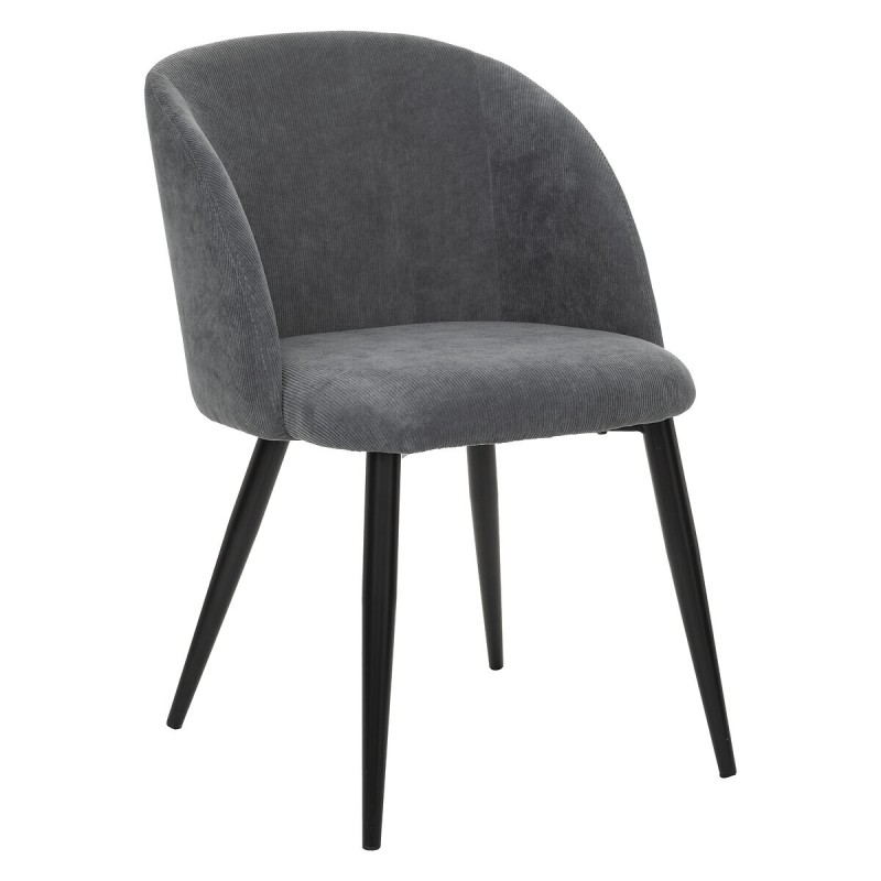 Scaun dining Celeste, metal, poliester gri, H.80 cm, 184912A