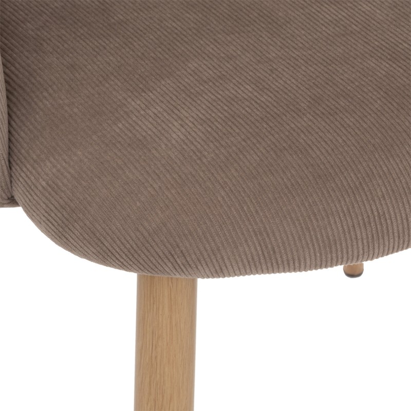 Scaun dining Celeste, metal, poliester taupe, H.80 cm, 184913C