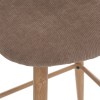 Scaun bar Celeste, picioare metal, velur taupe, H.106 cm, 185107C