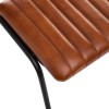 Scaun dining Dario, structura metal negru, piele maro, H.78 cm, 157284A