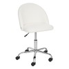 Scaun birou rotativ Geos, metal, tesatura boucle, alb, H.77-89 cm, 194613B