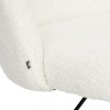 Scaun birou rotativ Geos, metal, tesatura boucle, alb, H.77-89 cm, 194613B