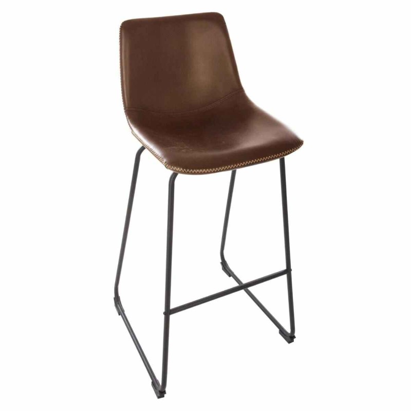 Scaun bar Lois, structura metal negru, maro, H.101 cm, 156926B