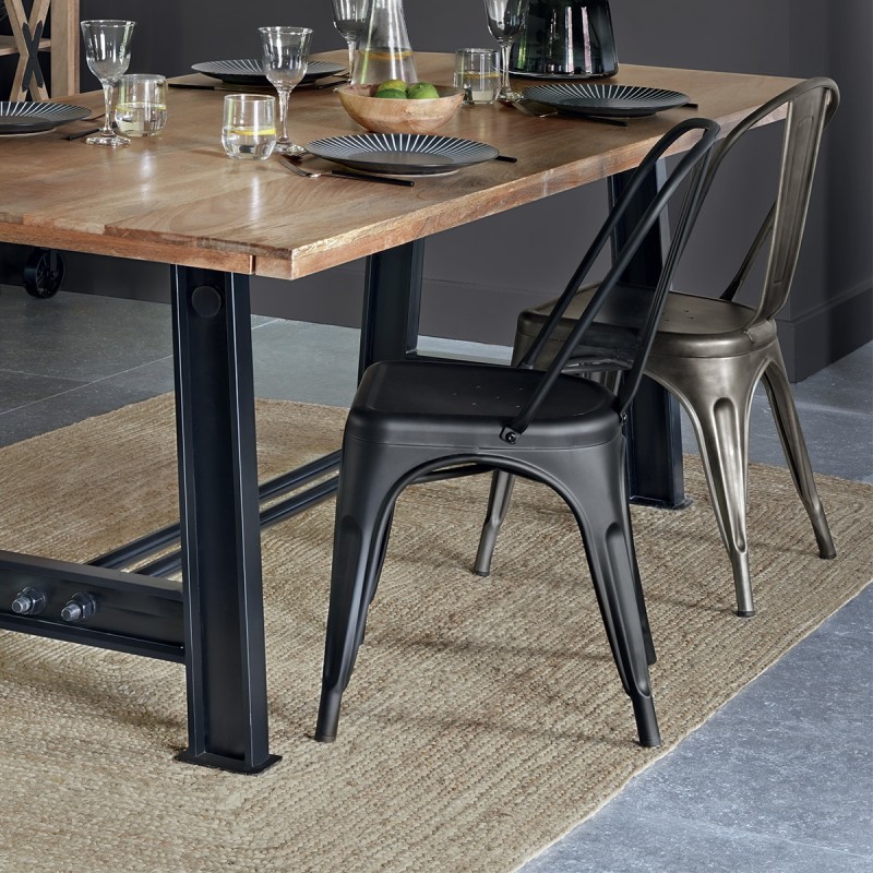 Scaun dining Niko, metal, negru, H.85 cm, 179176A