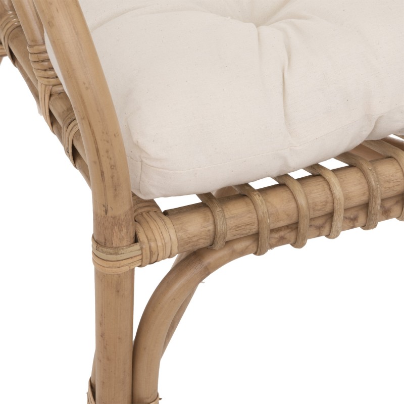 Scaun living Neta, ratan, perna bumbac, H.77 cm, 185085