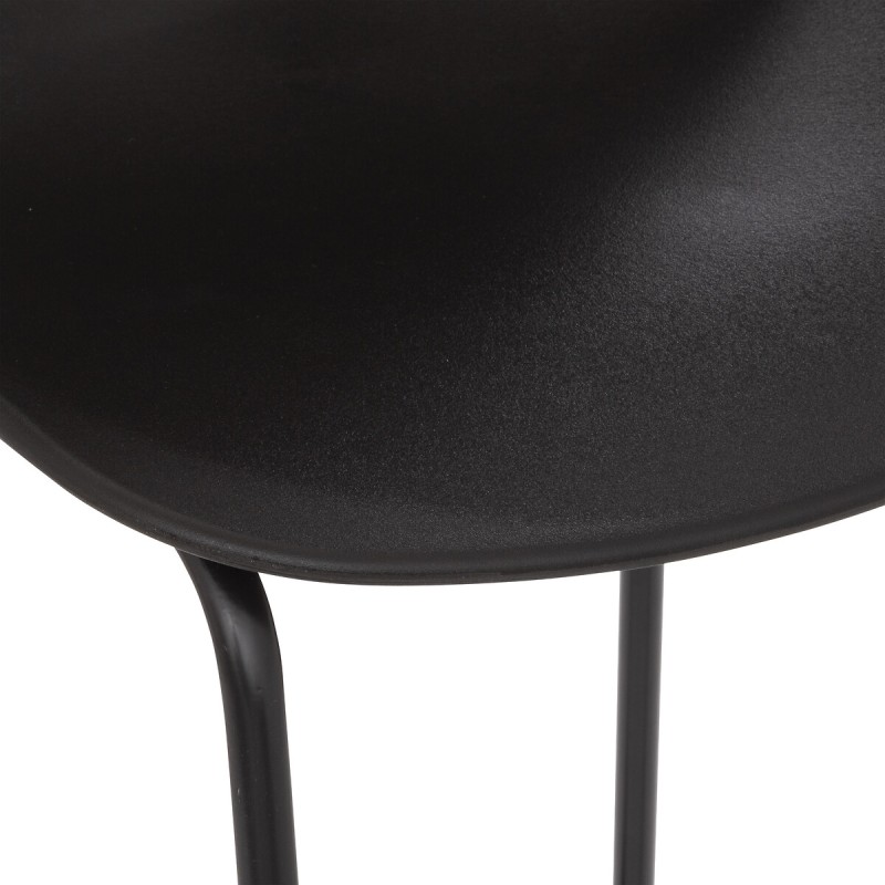 Scaun bar Otac, metal si polipropilena, negru, H.82 cm, 194619C