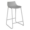 Scaun bar Otac, metal si polipropilena, gri, H.82 cm, 194619E