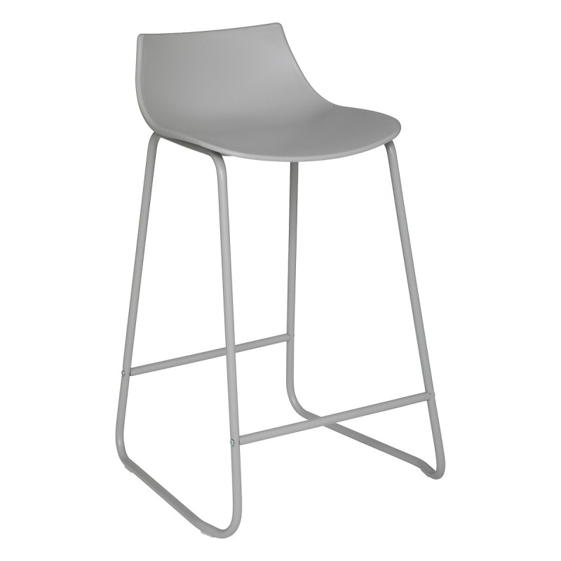 Scaun bar Otac, metal si polipropilena, gri, H.82 cm, 194619E