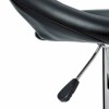 Scaun bar ajustabil Sasha, structura metal cromat, negru, H.82 cm, 114600A
