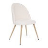 Scaun dining Slano, metal, poliester alb, H.84 cm, 185103