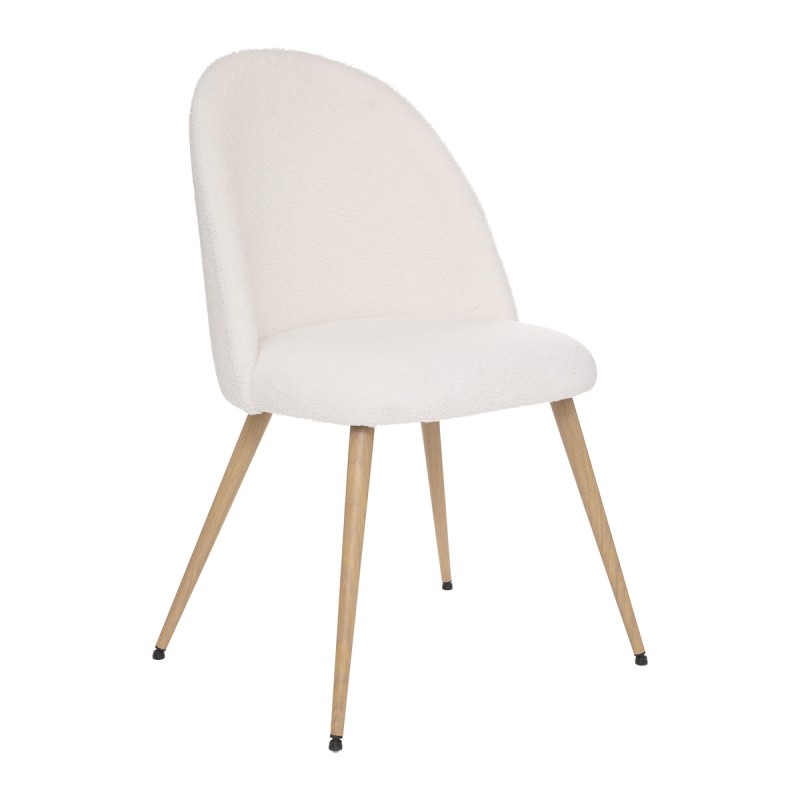 Scaun dining Slano, metal, poliester alb, H.84 cm, 185103