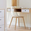 Scaun dining Taho, picioare din lemn si MDF, policarbonat transparent, H.85 cm, 157267