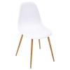 Scaun Taho, polipropilena, alb, picioare metal si MDF, H.85 cm, 157268A