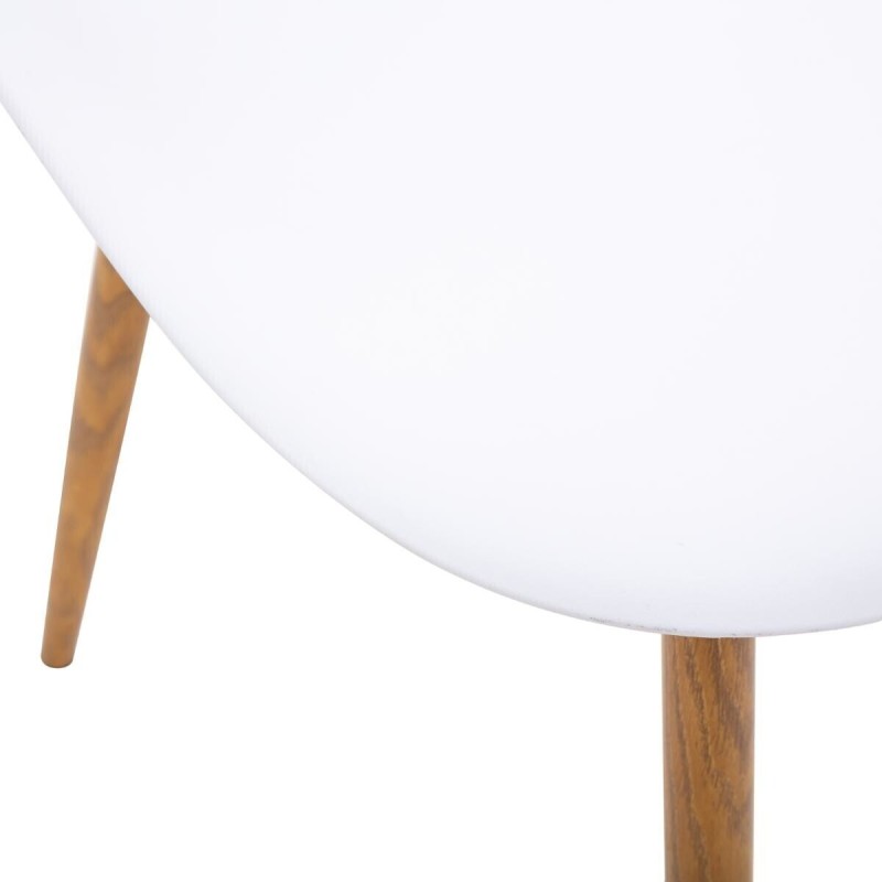 Scaun Taho, polipropilena, alb, picioare metal si MDF, H.85 cm, 157268A