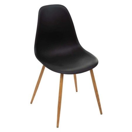 Scaun dining Taho, picioare din metal si MDF, polipropilena, negru, H.85 cm, 157268I