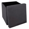 Taburet Tess, catifea, gri, pliabil, 38x38 cm, 156910C