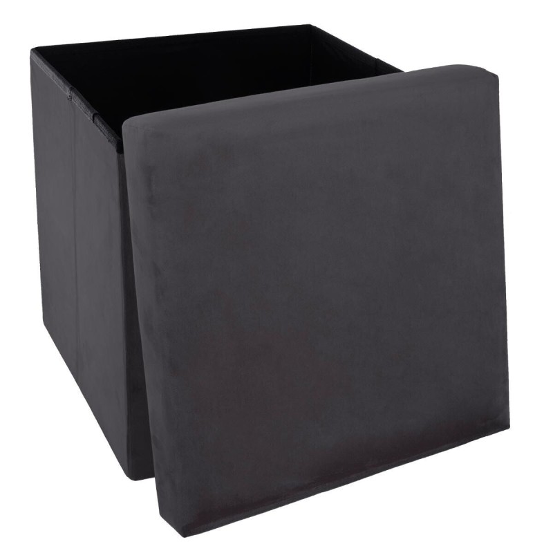 Taburet Tess, catifea, gri, pliabil, 38x38 cm, 156910C