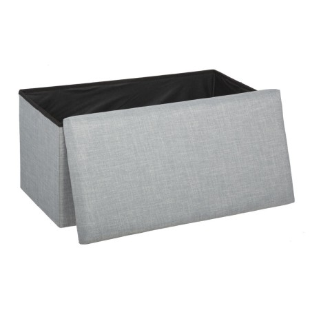 Bancheta gri deschis cu spatiu depozitare, pliabila, L.75 cm, Tomaz, 140452A