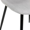 Scaun dining Tyka, metal negru, textil gri, H.86 cm, 131255A