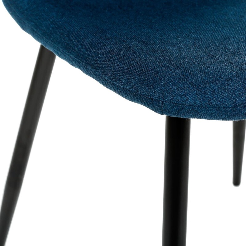 Scaun Tyka, metal negru, textil albastru, H.86 cm, 131255D