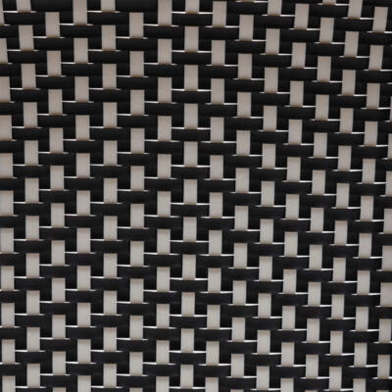 Scaun bistro Trecia, plastic si ratan negru/alb, H.84 cm, 197310A