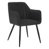 Scaun dining Visoca, metal, poliester, negru, H.83 cm, 194607A