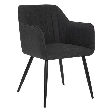 Scaun dining Visoca, metal, poliester, negru, H.83 cm, 194607A