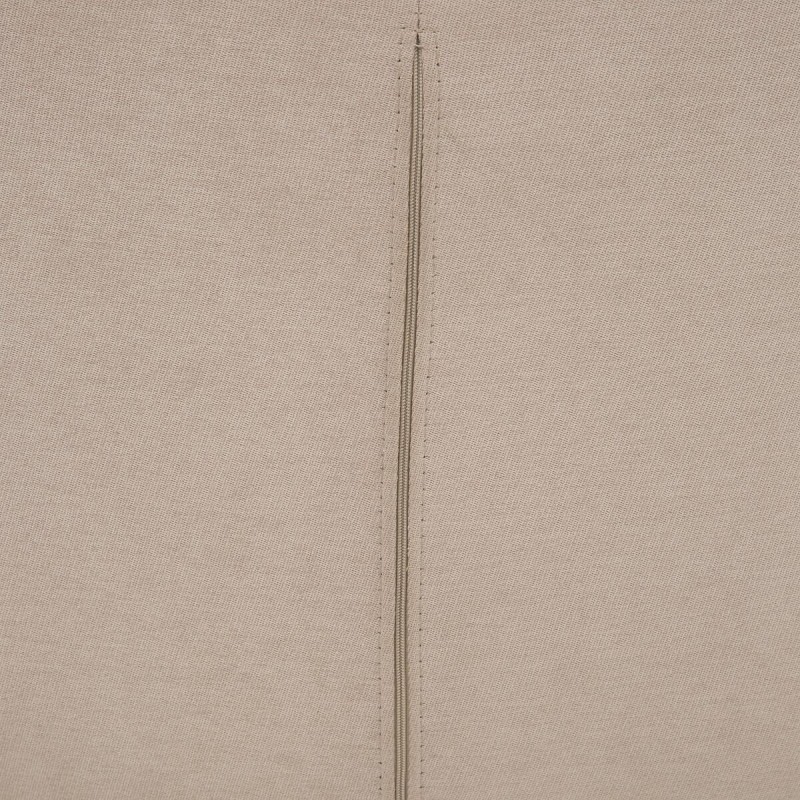 Scaun dining Visoca, picioare negre din metal, poliester crem, H.83 cm, 194607C