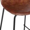 Scaun bar Vladi, picioare din metal, poliuretan maro, H.95 cm, 131341A