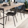 Scaun dining Vladi, picioare metal negru, poliuretan, gri, H.82 cm, 157054B