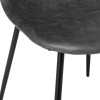 Scaun dining Vladi, picioare metal negru, poliuretan, gri, H.82 cm, 157054B