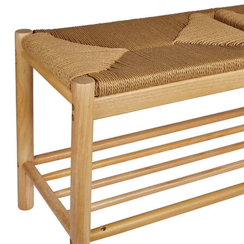 Bancheta din lemn de cauciuc, Maesi, L.95 cm, 207341
