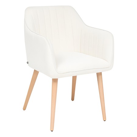 Scaun dining Visoca, metal, tesatura boucle, H.83 cm, 207334