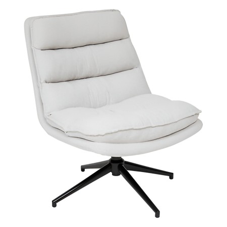 Scaun de birou rotativ Harper, textil bej deschis, H.87 cm, 207310A