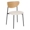 Scaun dining Jaisa, metal, textil bej, H.81 cm, 207303A