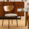 Scaun dining Jaisa, metal, textil bej, H.81 cm, 207303A