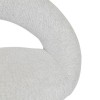 Scaun bar ajustabil Sasha, metal negru, textil alb, H.96 cm, 207338A
