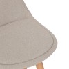 Scaun bar Maxon, picioare lemn si metal negru, textil bej, H.92 cm, 207324B