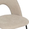Scaun dining Raven, metal, textil bej, H.81 cm, 207301A