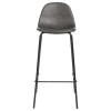Scaun bar Vladi, picioare din metal, poliuretan gri, H.95 cm, 131341B