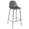Scaun bar Vladi, picioare din metal, poliuretan gri, H.95 cm, 131341B